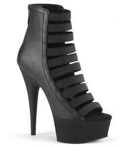 Pleaser Direct Delight 600-13 Black Strappy Platforms