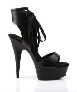 Pleaser Direct Delight 600-14 Black Matte Lace Up Platforms 9 Pleaser Direct Delight 600-14 Black Matte Lace Up Platforms