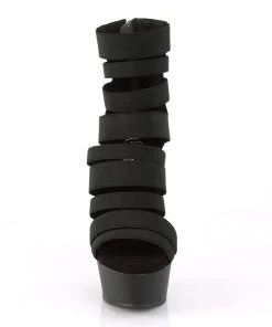 Pleaser Direct Delight 600-17 Black Strappy Platforms