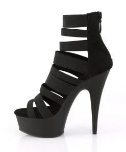 Pleaser Direct Delight 600-17 Black Strappy Platforms