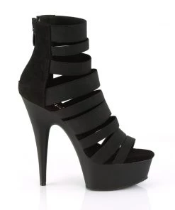 Pleaser Direct Delight 600-17 Black Strappy Platforms