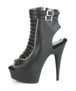 Pleaser Direct Delight 600-18 Black Open Toe Ankle Boots Platform Shoes