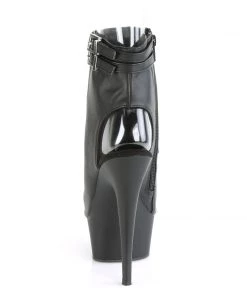 Pleaser Direct Delight 600-18 Black Open Toe Ankle Boots Platform Shoes