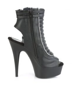 Pleaser Direct Delight 600-18 Black Open Toe Ankle Boots Platform Shoes