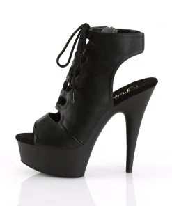 Pleaser Direct Larger Size Shoes Delight 600-20 Black Matte Lace Up Ankle Boots 7 Pleaser Direct Larger Size Shoes Delight 600-20 Black Matte Lace Up Ankle Boots