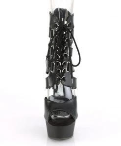 Pleaser Direct Delight 600-31 Black Lace Up Platforms Platform Shoes