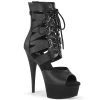 Pleaser Direct Delight 600-31 Black Lace Up Platforms Platform Shoes
