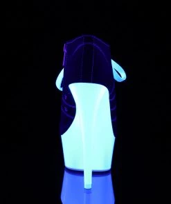 Pleaser Direct Delight 600SK-01 Black Neon Sneaker Platforms Larger Size Shoes