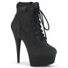 Pleaser Direct Delight 600TL-02 Black Ankle Boots