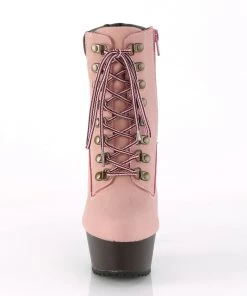 Pleaser Direct Delight 600TL-02 Pink Ankle Boots