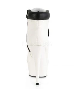 Pleaser Direct Larger Size Shoes Delight 600TL-02 White Ankle Boots 8 Pleaser Direct Larger Size Shoes Delight 600TL-02 White Ankle Boots