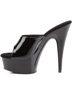 Pleaser Direct Delight 601 Black Platforms