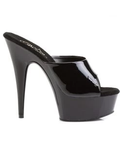 Pleaser Direct Delight 601 Black Platforms
