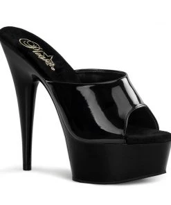 Pleaser Direct Delight 601 Black Platforms