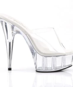 Pleaser Direct Delight 601 Clear Platforms