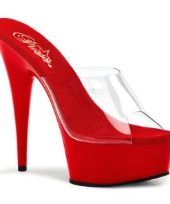 Pleaser Direct Delight 601 Red Platforms Larger Size Shoes