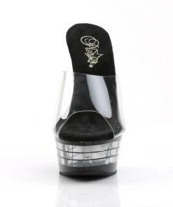 Pleaser Direct Larger Size Shoes Delight 601LN Black Platform High Heels