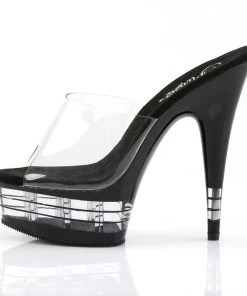 Pleaser Direct Larger Size Shoes Delight 601LN Black Platform High Heels