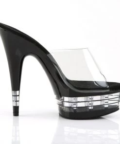Pleaser Direct Larger Size Shoes Delight 601LN Black Platform High Heels