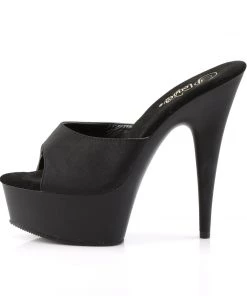 Pleaser Direct Larger Size Shoes Delight 601PS Black Platform High Heels