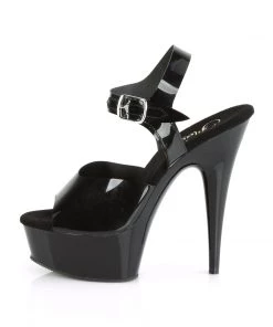 Pleaser Direct Delight 608N Black TPU Platforms Larger Size Shoes