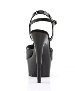 Pleaser Direct Delight 609 Black Patent Platforms