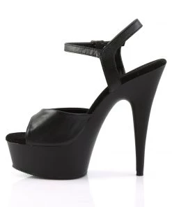 Pleaser Direct Delight 609 Black Matte Platforms Larger Size Shoes