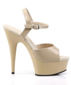 Pleaser Direct Larger Size Shoes Delight 609 Nude Patent Platform Heels 9 Pleaser Direct Larger Size Shoes Delight 609 Nude Patent Platform Heels