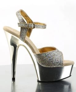 Pleaser Direct Larger Size Shoes Delight 609G Gold Glitter Platforms 9 Pleaser Direct Larger Size Shoes Delight 609G Gold Glitter Platforms