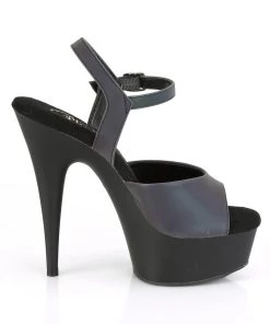 Pleaser Direct Larger Size Shoes Delight 609REFL Black And Reflective Platform Heels 9 Pleaser Direct Larger Size Shoes Delight 609REFL Black And Reflective Platform Heels