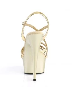 Pleaser Direct Larger Size Shoes Delight 613 Gold Platform Sandals