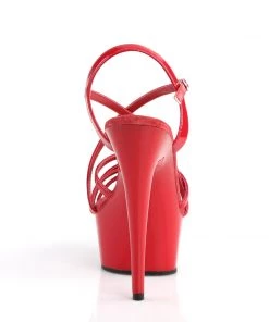Pleaser Direct Larger Size Shoes Delight 613 Red Patent Platform Sandals