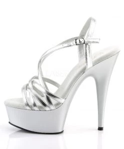 Pleaser Direct Larger Size Shoes Delight 613 Silver Platform Sandals 7 Pleaser Direct Larger Size Shoes Delight 613 Silver Platform Sandals