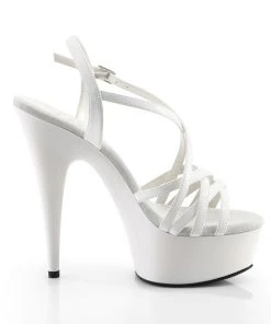 Pleaser Direct Delight 613 White Platform Sandals Larger Size Shoes