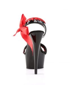 Pleaser Direct Delight 615 Black And Red Bow Strappy Platform Sandals Larger Size Shoes