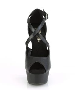 Pleaser Direct Delight 621 Black Peep Toe Platform Sandals Larger Size Shoes