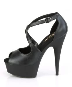Pleaser Direct Delight 621 Black Peep Toe Platform Sandals Larger Size Shoes 7 Pleaser Direct Delight 621 Black Peep Toe Platform Sandals Larger Size Shoes