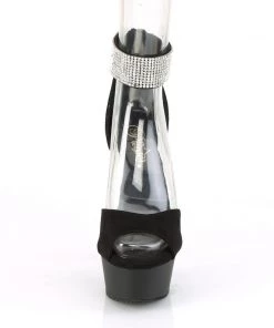 Pleaser Direct Delight 625 Black Rhinestone Platforms Platform Shoes