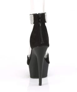 Pleaser Direct Delight 625 Black Rhinestone Platforms Platform Shoes