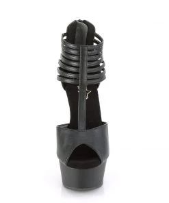 Pleaser Direct Delight 626 Black T-Bar Platforms