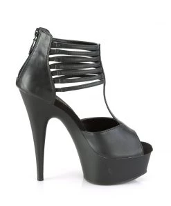 Pleaser Direct Delight 626 Black T-Bar Platforms