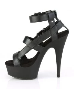 Pleaser Direct Delight 637 Black Gladiator Style Platforms Platform Shoes