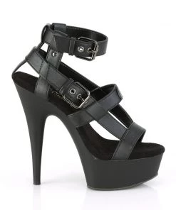 Pleaser Direct Delight 637 Black Gladiator Style Platforms Platform Shoes