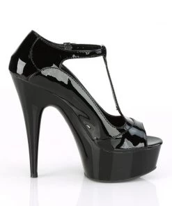 Pleaser Direct Delight 649 Black Platform High Heels