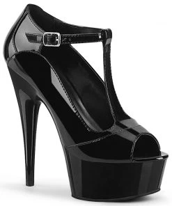 Pleaser Direct Delight 649 Black Platform High Heels