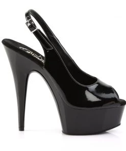 Pleaser Direct Delight 654 Black Slingback Platforms 9 Pleaser Direct Delight 654 Black Slingback Platforms