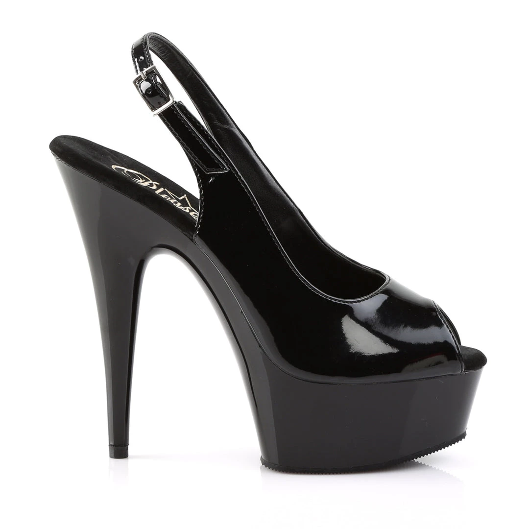 Pleaser Direct Delight 654 Black Slingback Platforms 5 Pleaser Direct Delight 654 Black Slingback Platforms