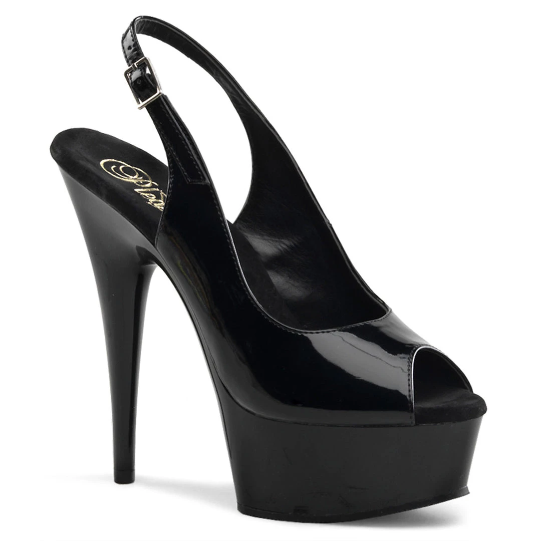 Pleaser Direct Delight 654 Black Slingback Platforms 1 Pleaser Direct Delight 654 Black Slingback Platforms