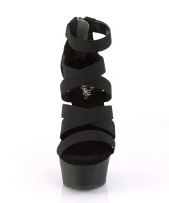 Pleaser Direct Delight 659 Black Strappy Sandals Larger Size Shoes