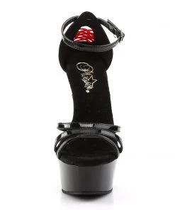 Pleaser Direct Delight 662 Black And Red Platform Heels